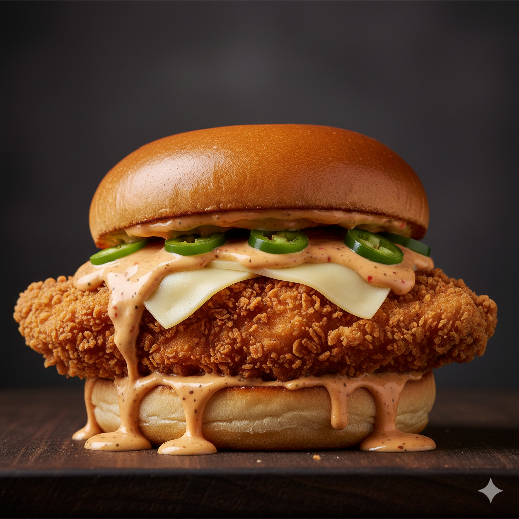 Chili Cheese Chicken Burger